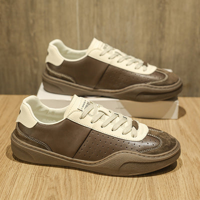 Zapatos Casuales de Cuero Genuino con Plataforma y Detalles en Contraste - Image 3
