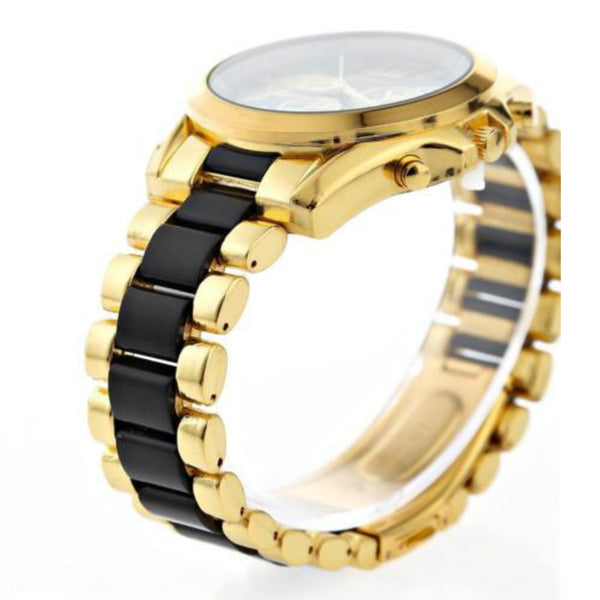 Reloj de Cuarzo con Tres Esferas y Pulsera de Acero Inoxidable