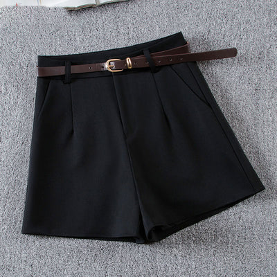 Shorts de Lana Cintura Alta Color Sólido - Image 14