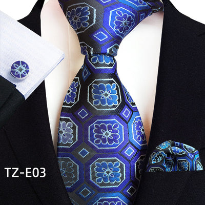 Set de 3 Piezas: Corbata Paisley, Pañuelo de Bolsillo y Gemelos - Image 8