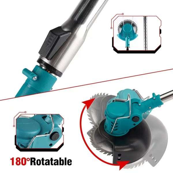 Cortadora de Césped Eléctrica Plegable con Batería de Litio