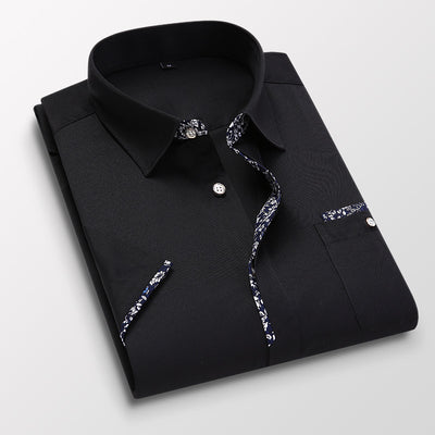 Camisa Casual Estilo Coreano Manga Corta Slim Fit Tallas Grandes Hombre - Image 2