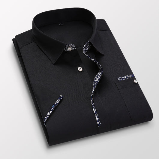 Camisa Casual Estilo Coreano Manga Corta Slim Fit Tallas Grandes Hombre - Image 2