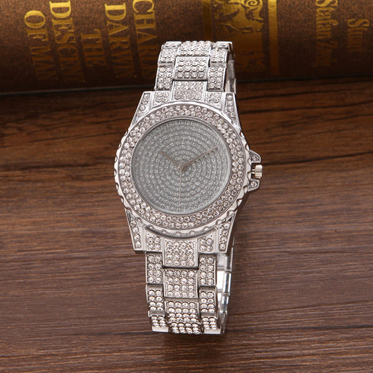 Reloj de Acero Inoxidable con Diamantes y Esfera Estrellada - Image 6