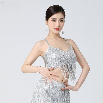 Vestido de Baile con Lentejuelas y Flecos Ajustable para Festival - Image 9