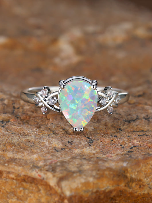 Anillo de Flores con Circonia Cúbica Incrustada - Diseño Vintage Elegante Ajustable - Image 8