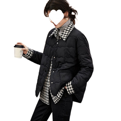 Abrigo Acolchado de Algodón para Mujer - Diseño Minimalista Versátil - Image 6