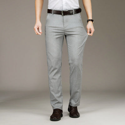 Pantalones Vaqueros Tencel Rectos Hombre Verano Cintura Alta Talla Grande - Image 9