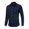Camisa Casual de Algodón con Estampado para Hombre - Manga Larga Primavera Verano