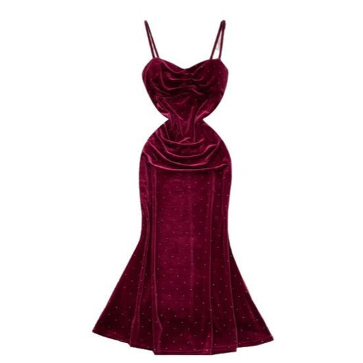 Vestido Ajustado de Cintura Plisada con Tirantes para Mujer - Image 5