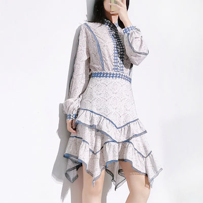 Conjunto de Dos Piezas con Blusa de Mangas Globo y Falda para Mujer - Image 3