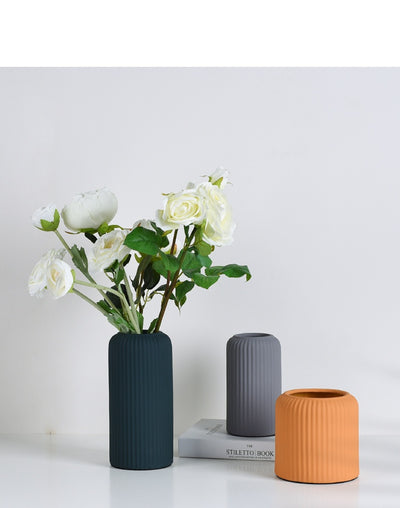 Jarrón Cerámico Minimalista Morandi Boca Ancha para Flores Secas - Image 18