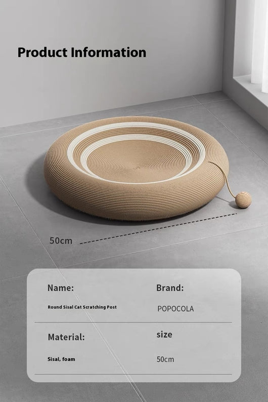 Nido Rascador Gato Integrado Resistente - Tablero Sisal Tejido Rattan Oversized - Image 8