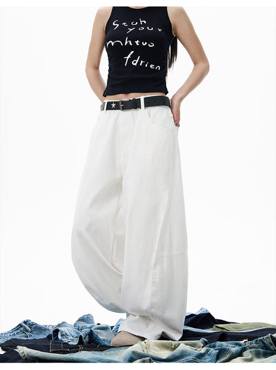 Pantalones Casuales de Verano Blancos Unisex Estilo Americano - Image 18