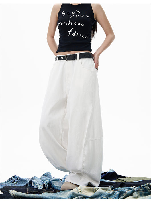 Pantalones Casuales de Verano Blancos Unisex Estilo Americano - Image 18