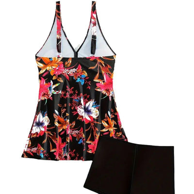 Bikini Estampado Reductor de Cintura con Falda Dos Piezas - Image 5