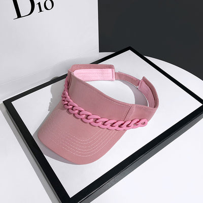 Gorra de Red Vacía con Cadena Dorada - Protección Solar Estilo Verano - Image 8