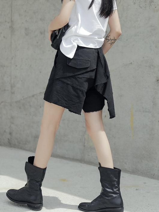 Shorts Cintura Alta Estilo Oscuro Diseñador para Mujer - Personalidad Moderna - Image 7