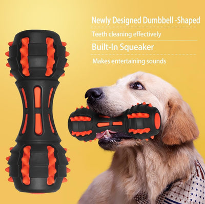 Juguete Masticable Indestructible para Perros Grandes - Forma Mancuerna con Sonido - Image 8