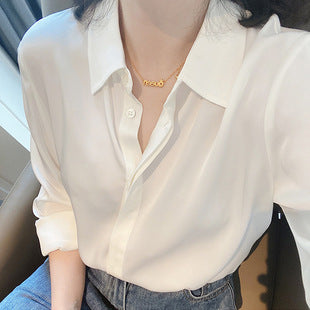Blusa Ejecutiva de Satén con Moño y Cinta para Mujer - Image 8
