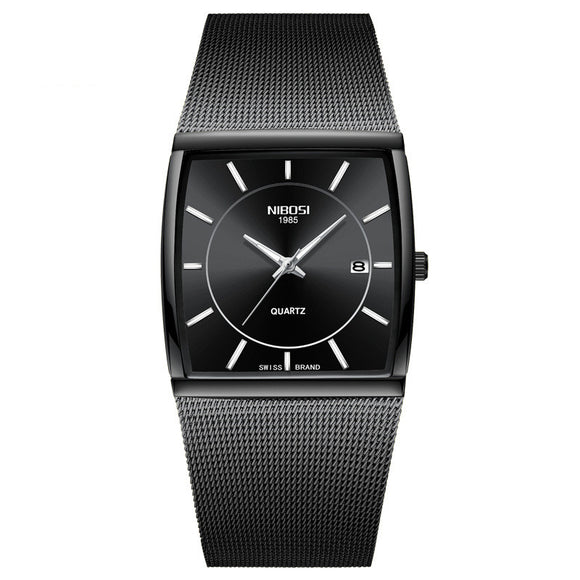 Reloj de Pulsera Masculino con Correa de Malla y Movimiento de Cuarzo
