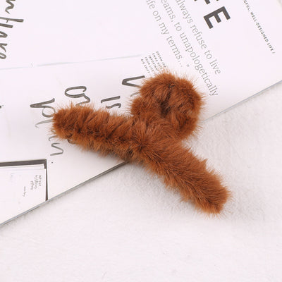 Pinza de Pelo de Felpa de Color Sólido para Mujer - Image 13