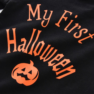 Conjunto de Tres Piezas de Algodón Infantil Temática Halloween con Alfabeto - Image 7