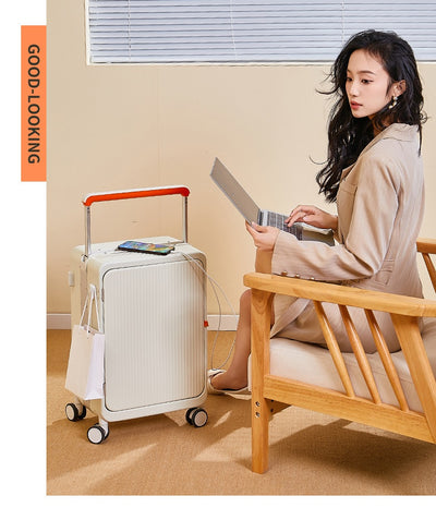 Maleta Trolley Multifuncional con Cargador USB y Ruedas Universales 20 Pulgadas - Image 33
