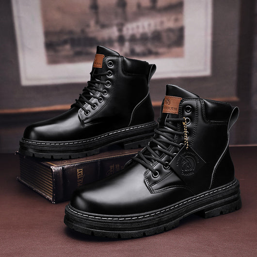 Botas de Trabajo Vintage en Cuero Genuino Talla Grande para Hombre - Image 4