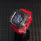 Ultra Modification Transparente Case Applicable To Watch Band Negro Rojo 49mm