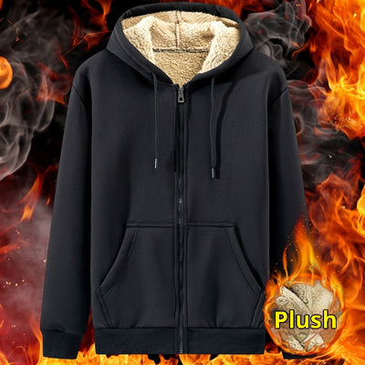 Chamarra Sudadera de Lana de Cordero con Capucha y Cierre - Image 2