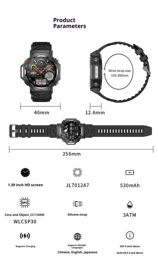 Reloj Inteligente Deportivo con GPS y Llamadas Bluetooth - Image 9