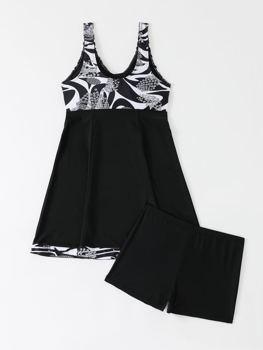 Traje de Baño Tankini Deportivo con Falda y Shorts Integrados - Image 37