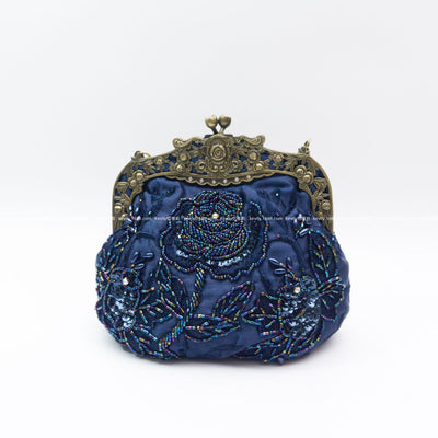 Bolso de Noche Vintage con Bordado de Rosas y Lentejuelas - Image 30