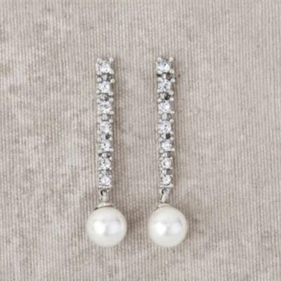 Aretes de Plata Esterlina con Perla y Zirconia - Diseño Elegante Premium - Image 3