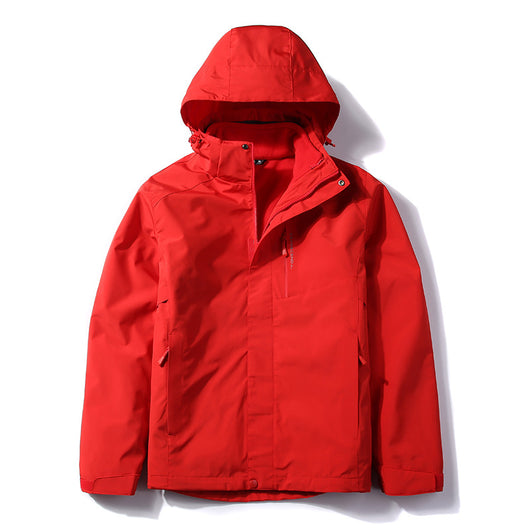 Chaqueta Impermeable de Dos Piezas para Hombre - Abrigo Cálido y Resistente - Image 8
