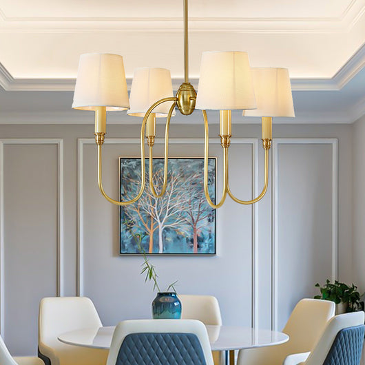 Lámpara de Techo de Cobre Elegante para Sala, Comedor y Dormitorio
