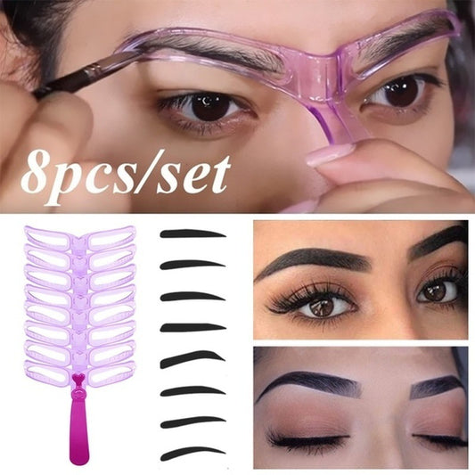Kit de 8 Plantillas para Cejas - Guía de Forma Perfecta