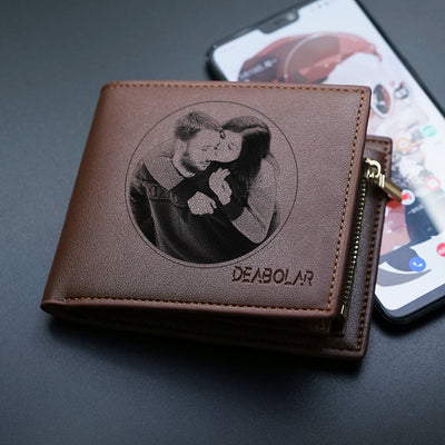 Billetera para Hombre con Cierre de Cremallera - Regalo Perfecto para San Valentín