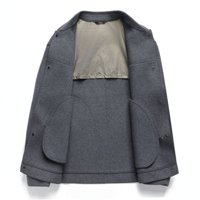 Saco de Lana Doble Faz con Solapa para Hombre - Image 5