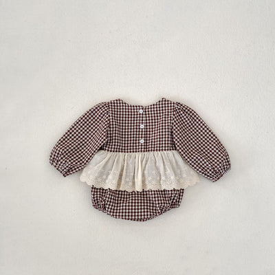 Enterizo Elegante para Bebé Niña con Encaje y Falda Triangular - Image 25