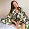 Pijama Largo Estampado Hojas de Plátano para Mujer - Homewear Cómodo
