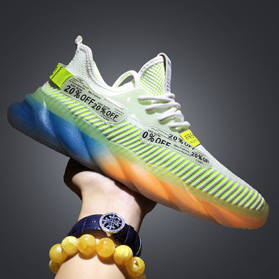 Tenis Coreanos Tejidos Voladores con Suela Transparente - Sneakers Trendy para Hombre - Image 6