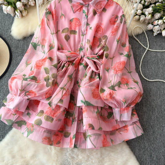 Jumpsuit Elegante con Cintura Ajustable, Volantes Escalonados y Detalles de Encaje Retro - Image 10