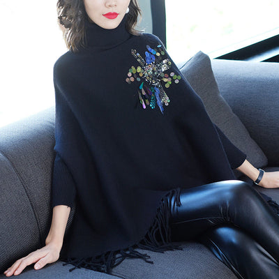 Suéter Cuello Alto Mujer Otoño Invierno Manga Larga Holgado - Image 9
