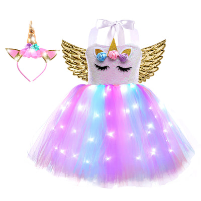 Falda Tutú Princesa con Alas y Luces LED para Niñas - Image 3