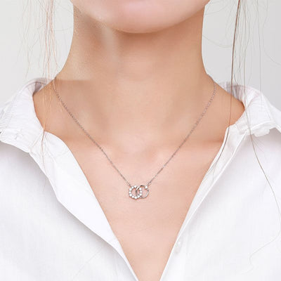 Collar Doble Anillo Copo de Nieve en Plata Esterlina S925 - Image 3