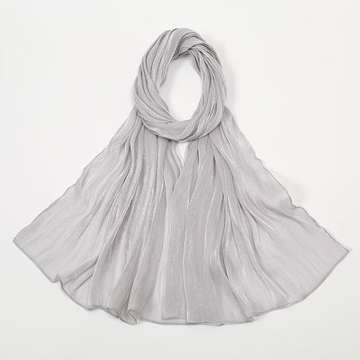 Pañuelo de Seda Chiffon Transpirable Efecto Anti-Arrugas Colores Lisos - Image 17