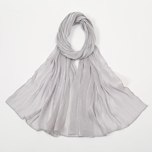 Pañuelo de Seda Chiffon Transpirable Efecto Anti-Arrugas Colores Lisos - Image 17