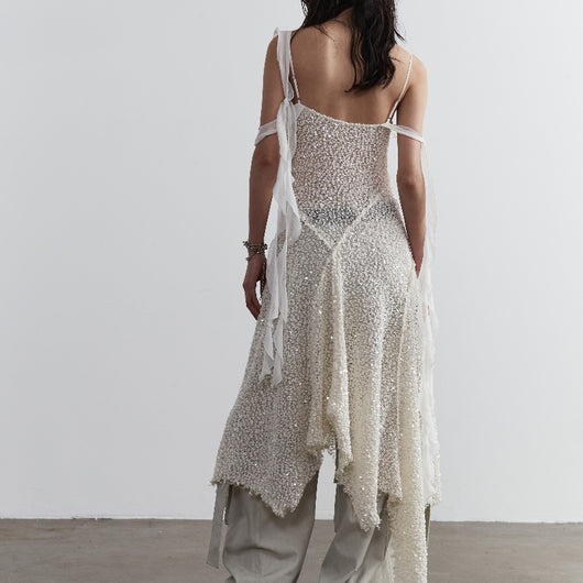 Falda Suspender Irregular con Volantes Brillantes Estilo Galaxia - Image 8